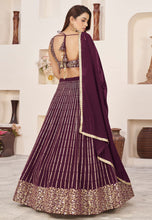 Wine partywear georgette Lehenga