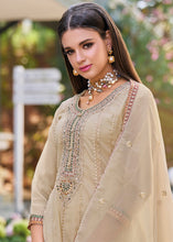 Beige dhoti style suit