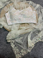 White soft net saree partywear saree