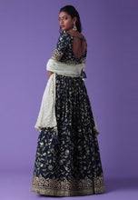 Karla collection - navy blue Georgette Lehenga
