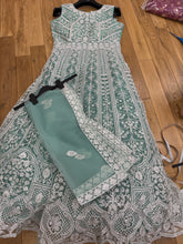 Mint green anarkali