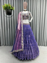 Purple sequins Lehenga