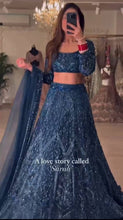 Sarah - midnight blue partywear Lehenga