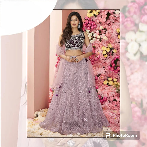Boutique collection - purple  diamond Lehenga
