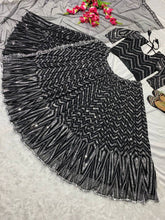 Black and silver partywear Lehenga