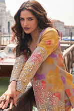 Beige and multi coloured sharara with jacket