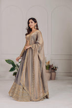 Metallic lilac and antique gold undertone