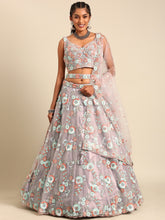 Mauve floral Lehenga