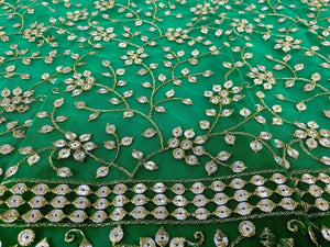 Green embroidered attractive partywear Lehenga