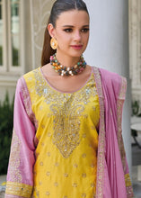 Yellow and pink palazzo suit set