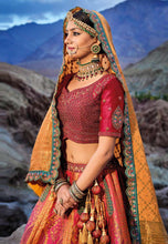 Yellow banarasi silk Lehenga