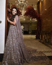 Dusty pink partywear Lehenga