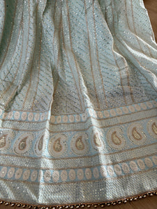 Mint green gown