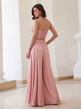 Pastel pink waistcoat and palazzo set