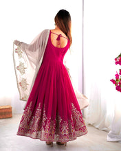 Rani pink party wear look gown