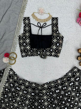 Black chine sequins Lehenga