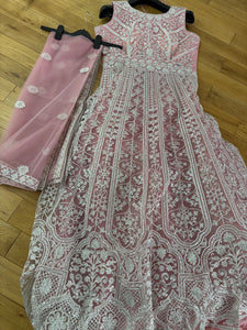 Baby pink anarkali