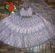 Lush baby pink glitter Lehenga