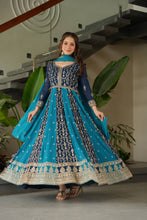 Two coloured panelled anarkali