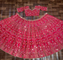 Rani pink satin Lehenga