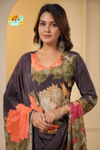 DPC - crepe floral straight salwaar kameez
