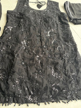 Black sequinned sharara set (plus plus size)
