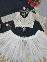 Stunning white and gold Lehenga