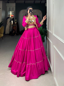 Gujarati style rayon chaniya choli with koti - readymade - lots of colours