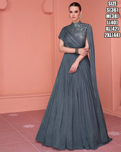 Silver Indo western style gown (XS/S size)