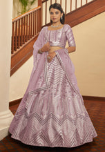 Dusty pink diamond silk Lehenga