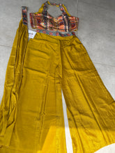 Yellow mustard halter neck style palazzo set