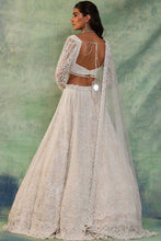 White soft net sequinned Lehenga