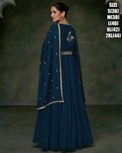 Janisha -  silk reception readymade gown in blue