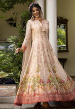 Dola silk jacquard pastel peach gown
