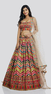 Colourful zig zag Lehenga (also available for plus and tall)