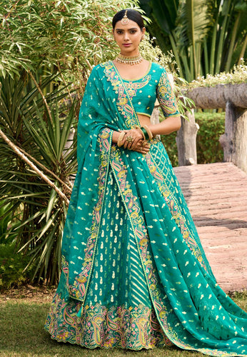 Serenity vol 4 - fine green crepe silk Lehenga