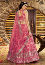 Pink dola silk jacquard Lehenga