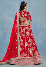 Red art silk Lehenga