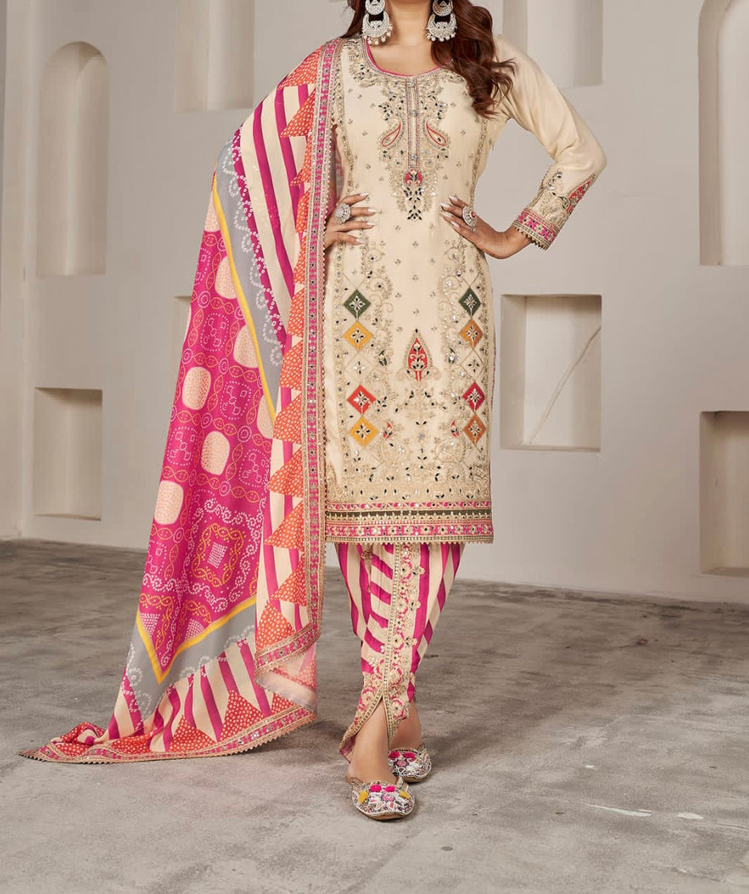 Tulip pants readymade - cream