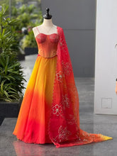 Sunset corset Lehenga - readymade