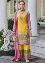Yellow and pink palazzo suit set