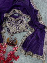Ananya inspired Purple beauty jimmy choo saree