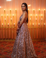 Dusty pink partywear Lehenga