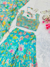 Green floral palazzo readymade (perfect for teens too)
