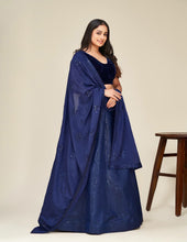 Navy blue evening Lehenga