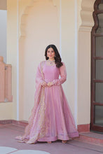 Blush pink chiffon gown readymade