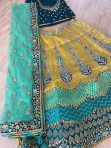 Serenity vol 4 - Light green jacquard silk Lehenga