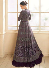 Janisha readymade - purple silk jacket style Lehenga