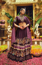 Pure rayon chaniya choli in wine