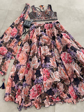 Boutique collection -  navy blue floral Lehenga